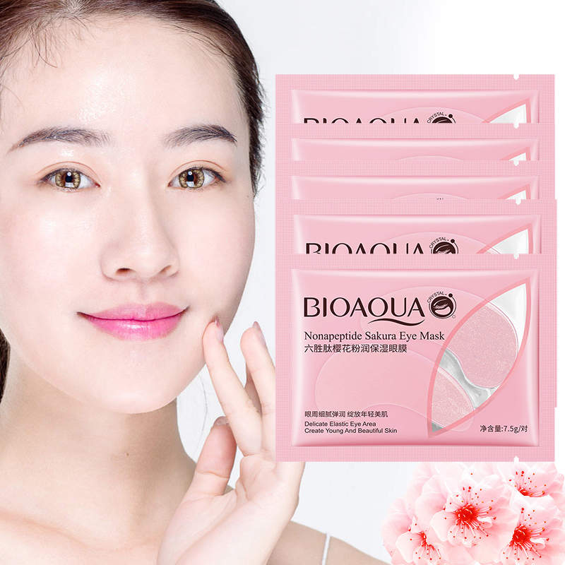 Sheet Mask Collagen - Sakura-mascarilla para los ojos, Gel hidratante