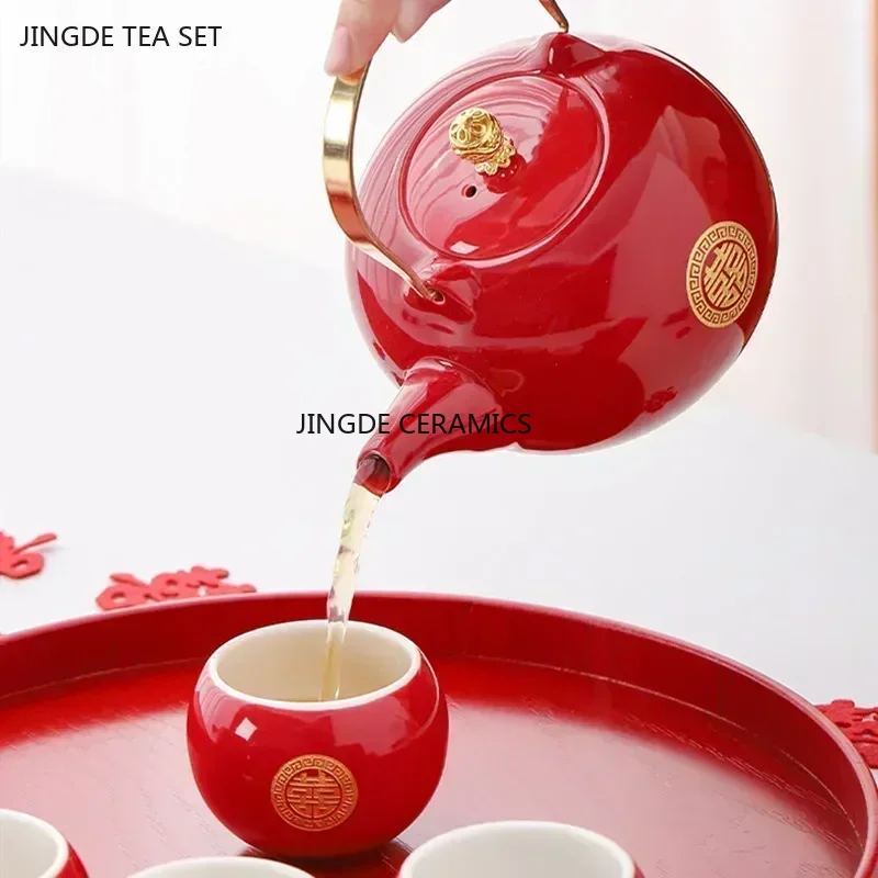 Juego de té de cerámica roja,  - Korean Tea Set reseña y precio