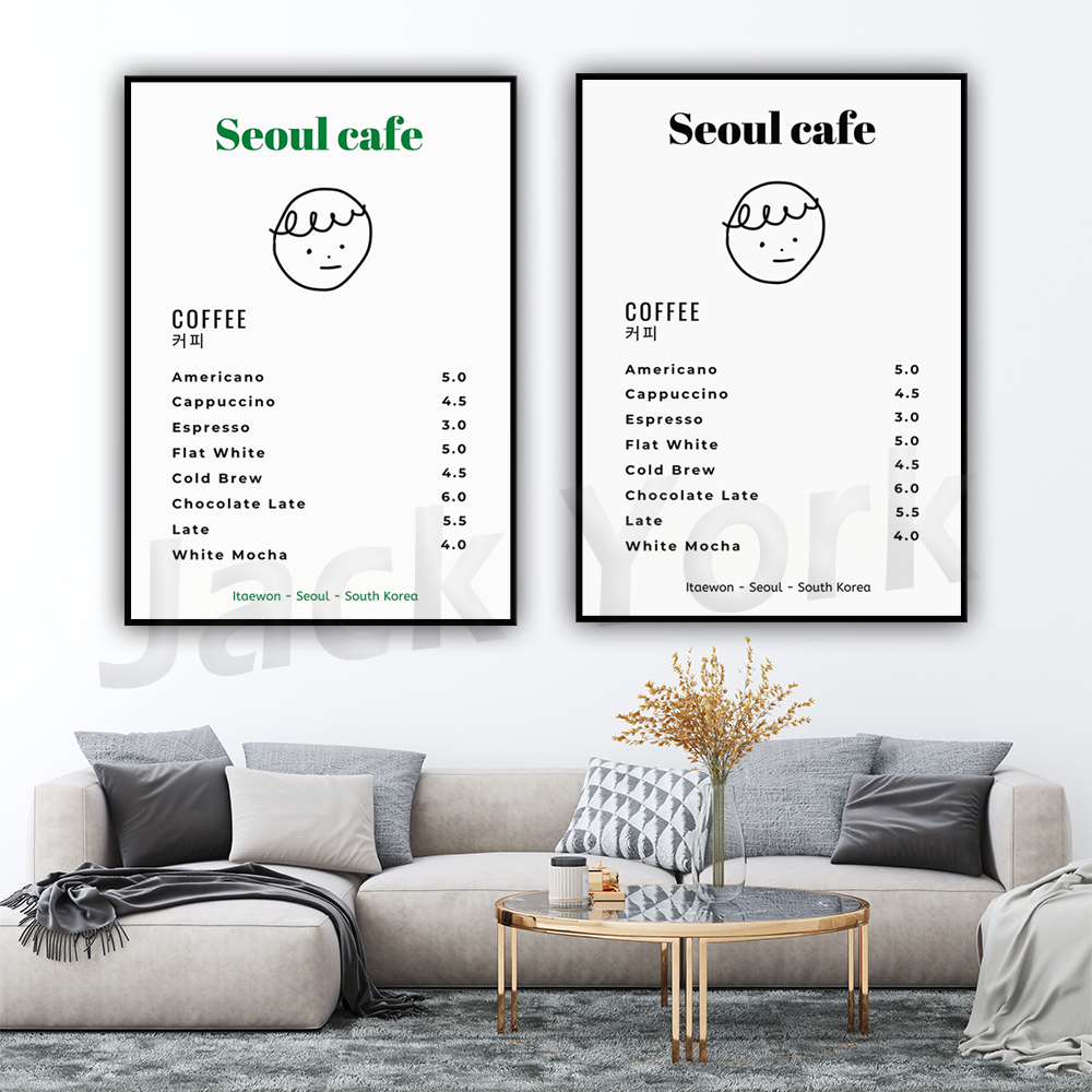 Seúl café impresión arte de pa - Korean Lifestyle Aesthetic reseña y precio