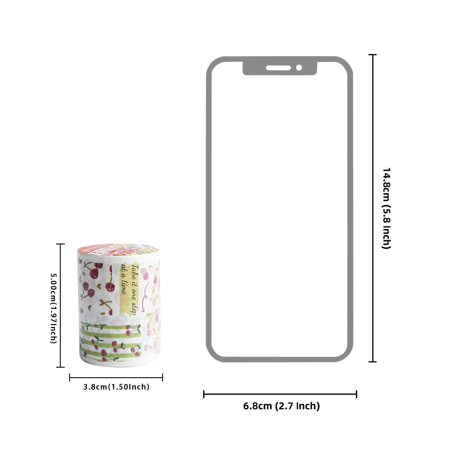 Cinta decorativa Washi con dis - Korean Lifestyle Aesthetic reseña y precio